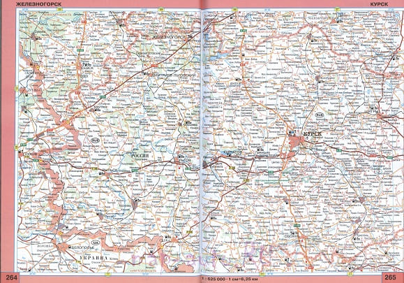 Карта автодорог Курской области. Автовокзалы. Справочные телефоны